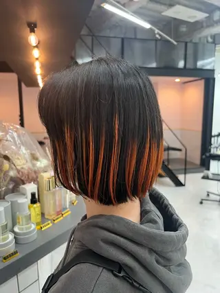 ミディアム ダブルカラー寒色系 ボリューム改善ハヤトのヘアスタイル