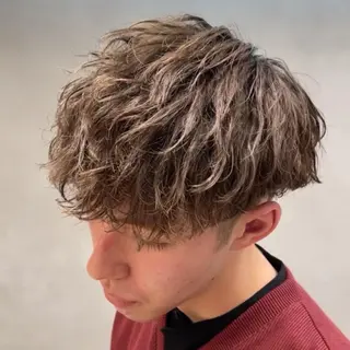 ショート カラー パーマ ヘアアレンジ メンズ PROVE TOKYO所属・メンズヘア👦🏻 詩菜《しいな》のヘアスタイル