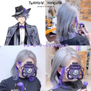 ミディアム カラー 推しカラー💫 ブリーチ💫若菜覚のヘアスタイル