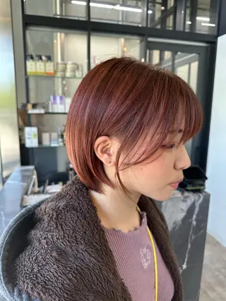 ショート カラー 韓国レイヤー✨ yasuko銀座のヘアスタイル