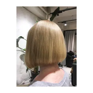 ショート ミディアム セミロング カラー パーマ アオガミ （前髪顔周りカット）のヘアスタイル