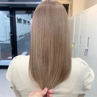 ロング カラー ヘアアレンジ ハイトーン/美髪矯正 🍃大江拓実のヘアスタイル