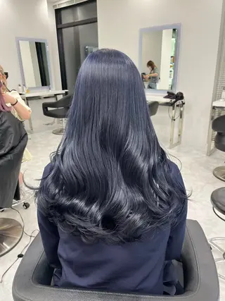 ロング カラー ブリーチなし透明感 ×縮毛矯正🤍ユウのヘアスタイル