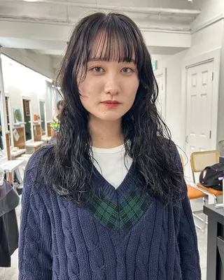 ロング パーマ レイヤーボブ/ 艶カラー/サナ🌼のヘアスタイル