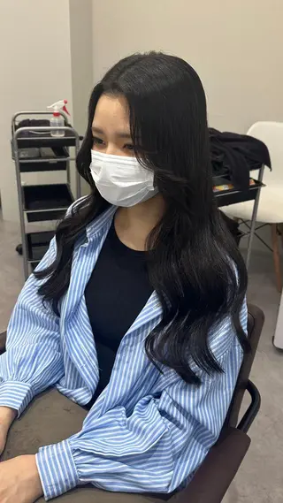 ロング 韓国風✨髪質改善✨ 縮毛矯正✨松浦知奈美のヘアスタイル