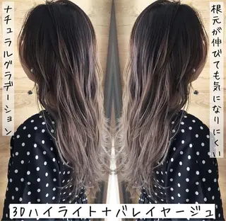 セミロング カラー テトネ タカシのヘアスタイル