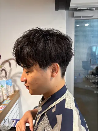 パーマ メンズ 韓国レイヤー/パーマ /艶カラー/Rinのヘアスタイル