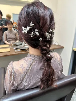 セミロング ヘアアレンジ 縮毛矯正+モテカラー 🎀✨MIHOのヘアスタイル