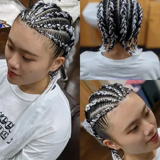 セミロング ヘアアレンジ scamp ★のヘアスタイル