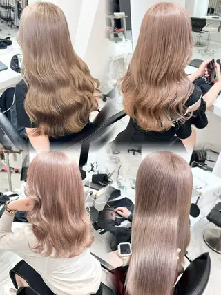 セミロング カラー 盛れる顔周り🤍渋谷 Risa🎀のヘアスタイル