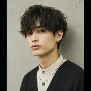 メンズ 柏/シャドウパーマ/ ナチュラル/颯寿のヘアスタイル