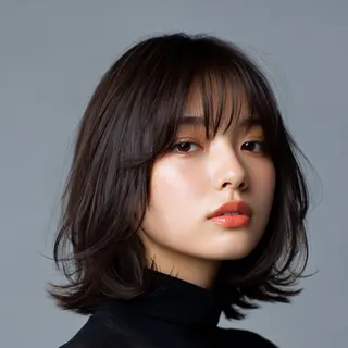 ミディアム 飯田 知将のヘアスタイル