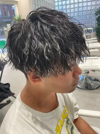 パーマ メンズ 無料ショートモデル 募集中❗️秋山ひらいのヘアスタイル