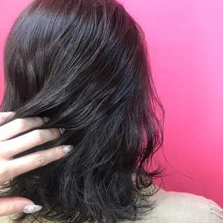 ミディアム カラー ベージュ/インナー カラー🤍Rieのヘアスタイル