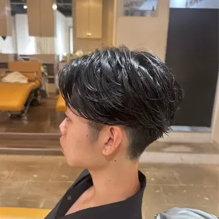 ショート パーマ メンズ 田中 汰知のヘアスタイル