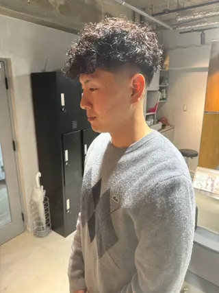 ミディアム カラー パーマ ヘアアレンジ メンズ メンズ特化 しゅうへいのヘアスタイル