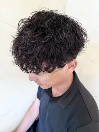 ショート パーマ メンズ メンズ特化/パーマ指 名No.1/百瀬太郎のヘアスタイル