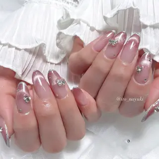 ネイル 🎀藤沢ガーリーネイ ル/長さ出し🎀のネイルデザイン