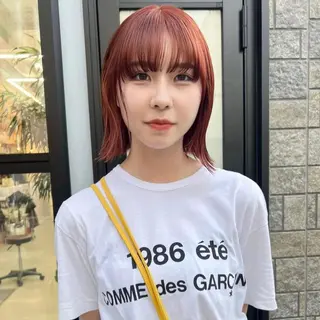 ミディアム カラー arisa/暖色 /伏見/レイヤーのヘアスタイル