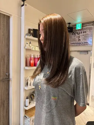 ロング カラー 洛樹 /海外風ヘアー /フェード/パーマのヘアスタイル