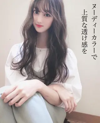 セミロング カラー テトネ タカシのヘアスタイル