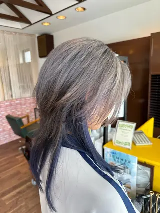 ミディアム カラー Lin.所属・ハイトーン/デザイン カラー/大輔のヘアスタイル