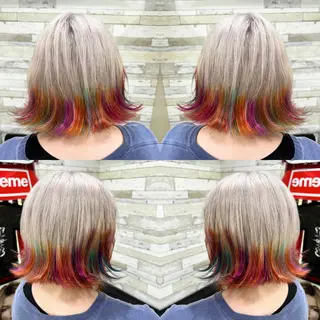 ショート カラー "PEPPU "所属・🌈推し色派手髪 ハイトーンShinのヘアスタイル