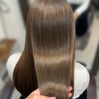 ロング カラー たぴ。ぱつっとボブ /暖色艶カラー🍒のヘアスタイル