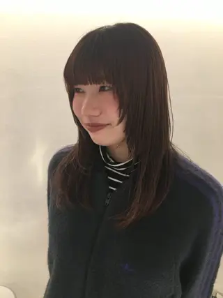 ミディアム Nary裏寺所属・Yuuna 京都美容室のヘアスタイル