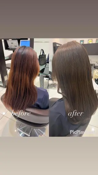 ロング カラー 大人女性ぼかし メンズ強化🦙平作のヘアスタイル