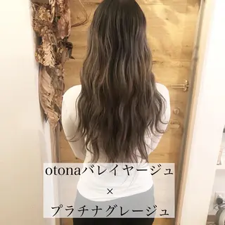 セミロング カラー テトネ タカシのヘアスタイル