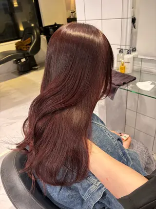 セミロング カラー 表参道♡暗髪^ྀི 艶カラー♡アユミのヘアスタイル