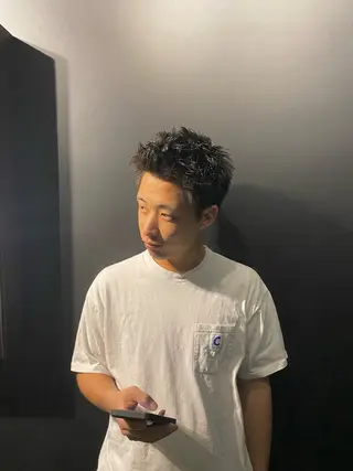 ショート パーマ メンズ 津家田 朋加のヘアスタイル