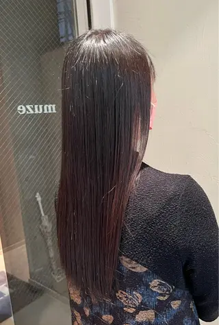 ロング muze所属・髪質改善/酸性ストレ ート/ブリーチ縮毛のヘアスタイル