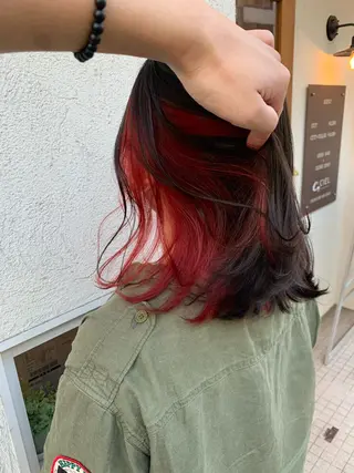 ミディアム カラー toki所属・ＳＨＵ ＮＴＡのヘアスタイル