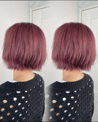 ショート カラー 小顔カット/透明感 カラー/美髪矯正🫧のヘアスタイル