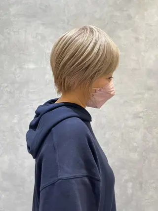 ショート カラー ヘアスタイルは 『キーちゃん』に!のヘアスタイル