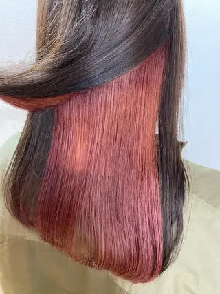 ロング ブリーチ毛対応酸性 ストレート🌈サキのヘアスタイル