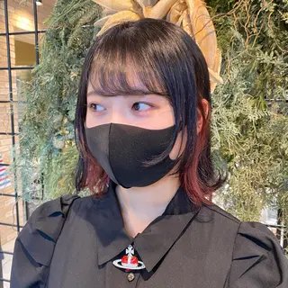 ミディアム カラー 平野葵🎀 hair/nailのネイルデザイン