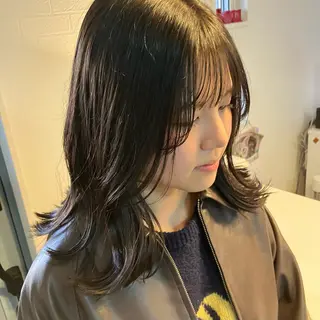 ミディアム ナチュラルヘア 🌱/久留米/あまのヘアスタイル