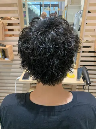 パーマ メンズ アイブロウ 顔周りカット/アレン ジ/カラー小野寺紗良のヘアスタイル