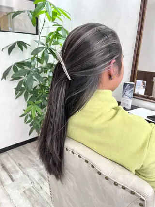 ロング カラー ヘアアレンジ Belle hair Design青野大貴のヘアスタイル