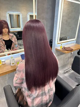 ロング カラー パーマ ヘアアレンジ 透明感ブリーチカラー 🌈TOMOHIROのヘアスタイル