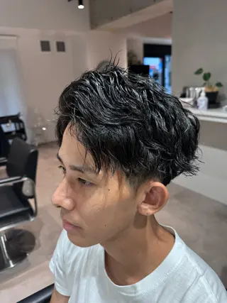 ショート パーマ メンズ メンズ特化 ナカネ カツヤのヘアスタイル
