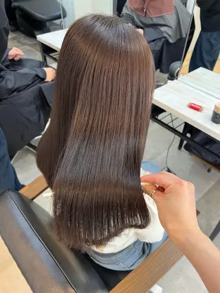 セミロング カラー 🥀韓国ヘア🥀 宮津真菜のヘアスタイル