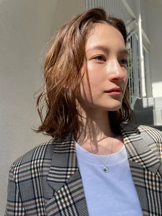 ミディアム カラー パーマ ヘアアレンジ メンズ キッズ ネイル マツエク・マツパ アイブロウ 🧼柴田 健太郎🧼のヘアスタイル