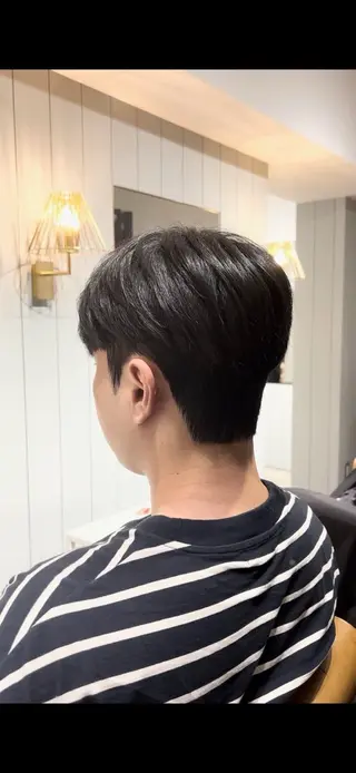 ショート パーマ メンズ 韓国メンズヘア/ ダウンパーマ/歩夢のヘアスタイル