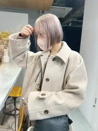 ショート カラー 🌈ハイトーン/ボブ 長江理志🌈のヘアスタイル