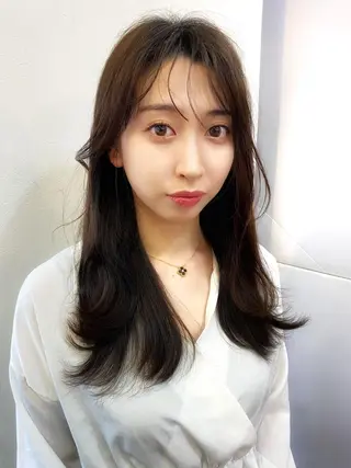 ロング 大人可愛いレイヤー 大田のヘアスタイル