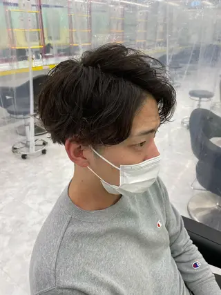 ショート メンズ 横浜メンズパーマ🔥 大野賢人のヘアスタイル